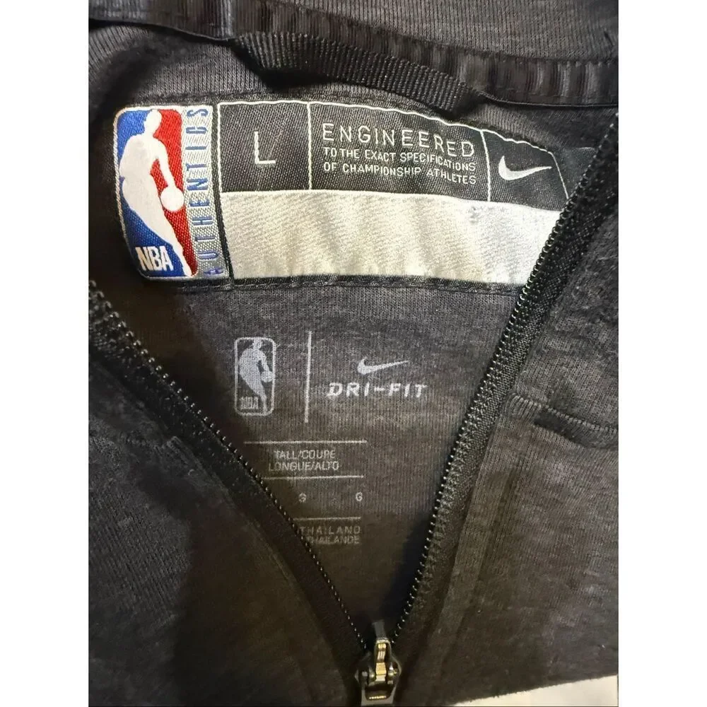 Nike Men's Dri-Fit NBA Minnesota Timberwolves Full Zip Hoodie Jacket Gray Large